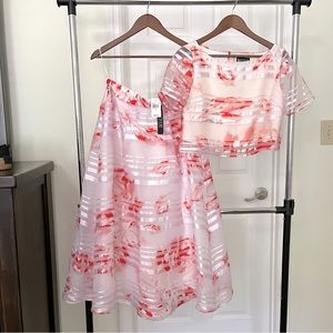 Sachin+Babi 2 piece Pink Floral Tulle Set